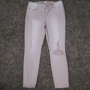 Arizona Jean Company Pink Skinny Jeans Distressed